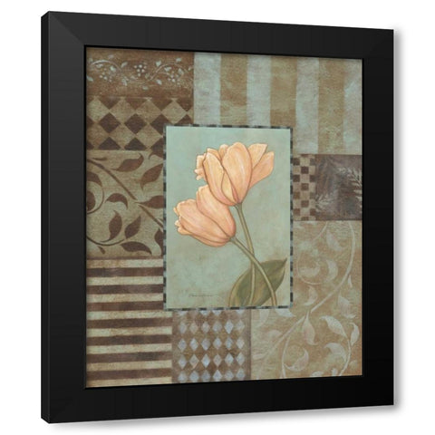 Large Tulips Black Modern Wood Framed Art Print with Double Matting by Marrott, Stephanie