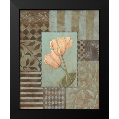 Large Tulips Black Modern Wood Framed Art Print by Marrott, Stephanie