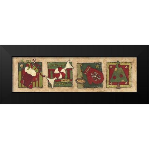 Holiday Black Modern Wood Framed Art Print by Marrott, Stephanie