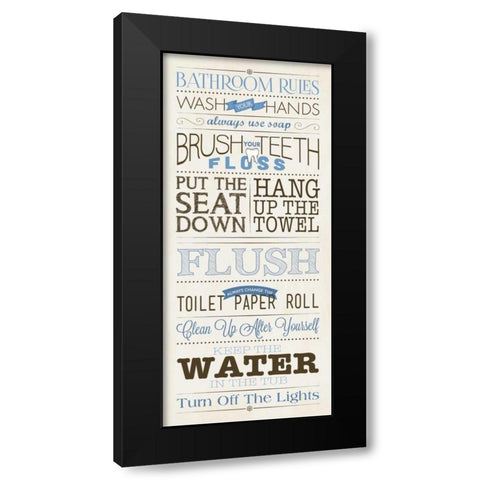 Bathroom Black Modern Wood Framed Art Print by Marrott, Stephanie