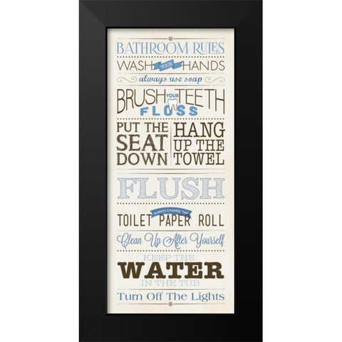 Bathroom Black Modern Wood Framed Art Print by Marrott, Stephanie