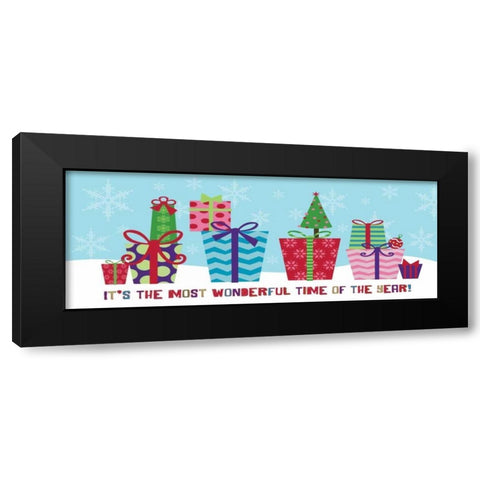 Presents Group Black Modern Wood Framed Art Print with Double Matting by Marrott, Stephanie
