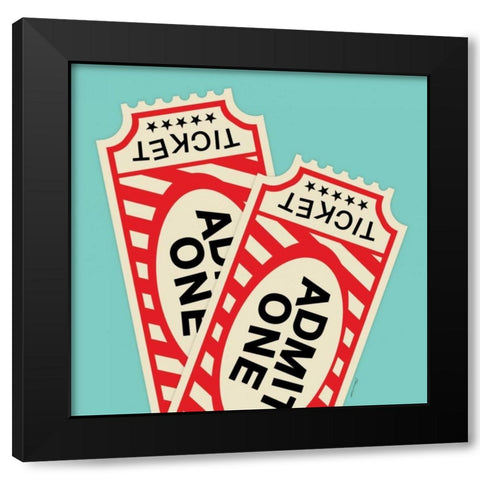 Ticket Black Modern Wood Framed Art Print with Double Matting by Marrott, Stephanie