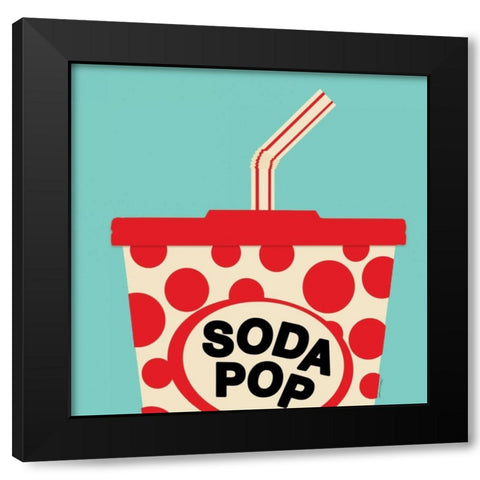 Drink Black Modern Wood Framed Art Print with Double Matting by Marrott, Stephanie