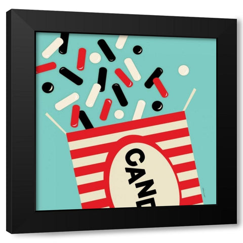 Candy Black Modern Wood Framed Art Print with Double Matting by Marrott, Stephanie