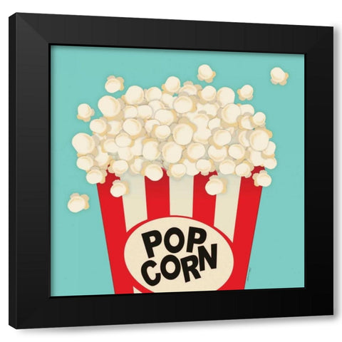 Popcorn Black Modern Wood Framed Art Print by Marrott, Stephanie