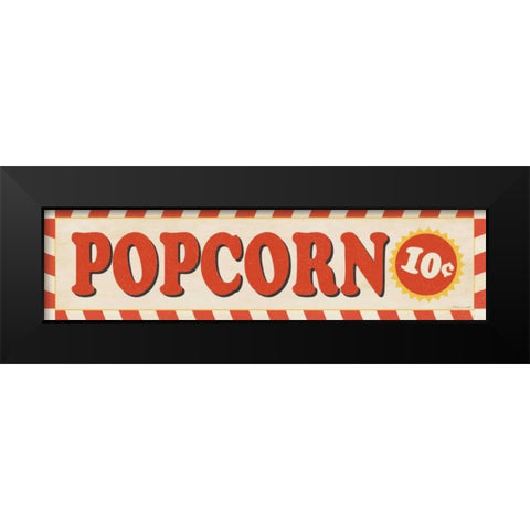 Popcorn Black Modern Wood Framed Art Print by Marrott, Stephanie