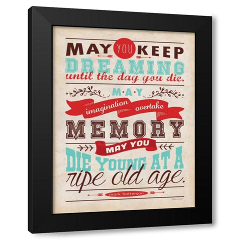 Keep Dreaming Black Modern Wood Framed Art Print with Double Matting by Marrott, Stephanie