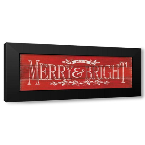 Merry Bright Black Modern Wood Framed Art Print with Double Matting by Marrott, Stephanie