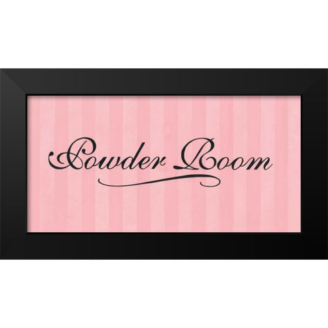 Powder Room Black Modern Wood Framed Art Print by Marrott, Stephanie