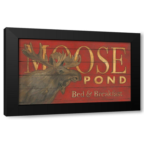 Moose Pond Black Modern Wood Framed Art Print with Double Matting by Marrott, Stephanie