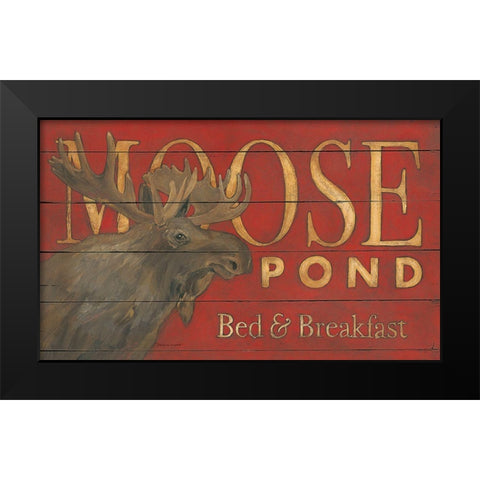 Moose Pond Black Modern Wood Framed Art Print by Marrott, Stephanie