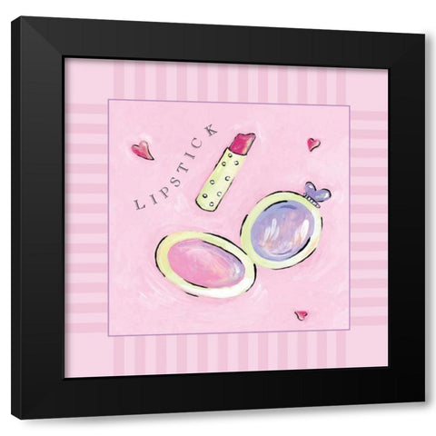 Lipstick Black Modern Wood Framed Art Print with Double Matting by Marrott, Stephanie