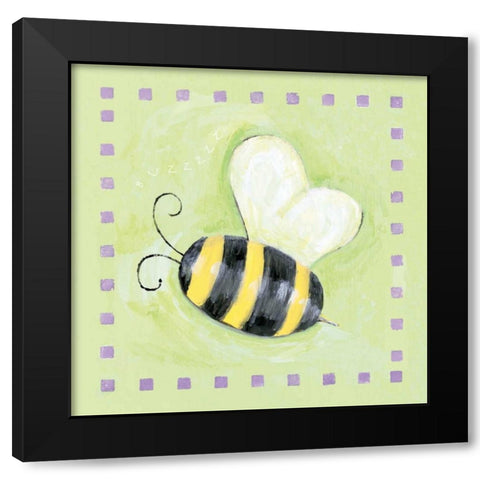 Buzzz Black Modern Wood Framed Art Print with Double Matting by Marrott, Stephanie