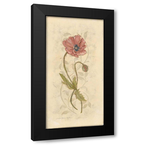 Poppy I Black Modern Wood Framed Art Print with Double Matting by Marrott, Stephanie