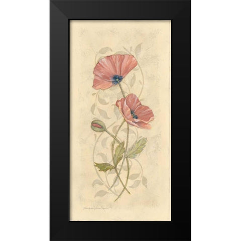 Poppy II Black Modern Wood Framed Art Print by Marrott, Stephanie