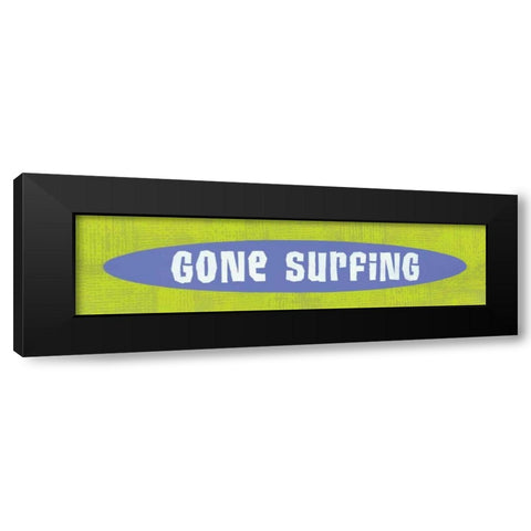 Gone Surfing Black Modern Wood Framed Art Print with Double Matting by Marrott, Stephanie