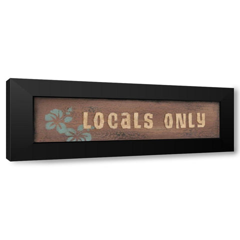 Locals Only Black Modern Wood Framed Art Print with Double Matting by Marrott, Stephanie