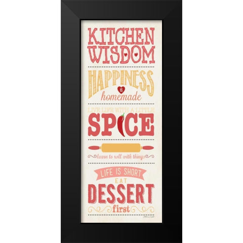 Kitchen Wisdom Black Modern Wood Framed Art Print by Marrott, Stephanie