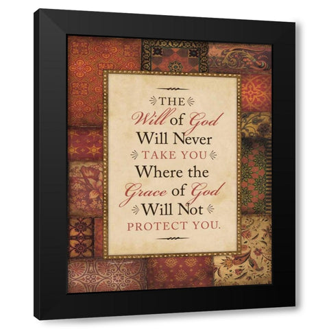 Will Of God Black Modern Wood Framed Art Print with Double Matting by Marrott, Stephanie