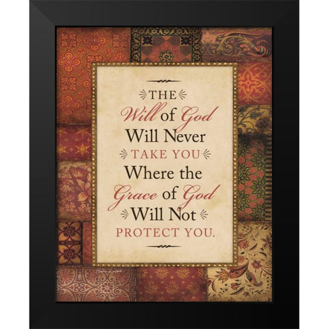 Will Of God Black Modern Wood Framed Art Print by Marrott, Stephanie