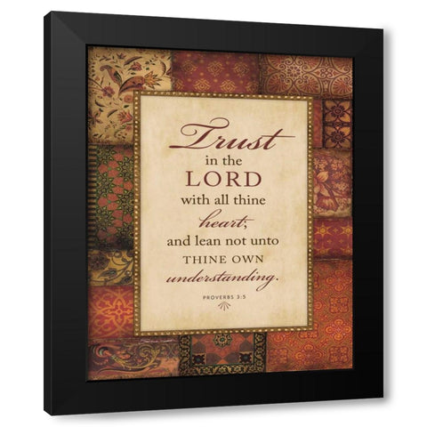 Trust Black Modern Wood Framed Art Print by Marrott, Stephanie