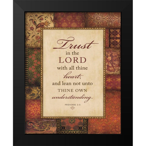 Trust Black Modern Wood Framed Art Print by Marrott, Stephanie