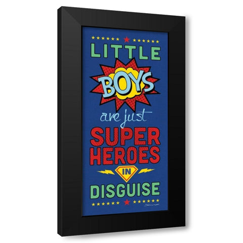 Boys Are Just Black Modern Wood Framed Art Print by Marrott, Stephanie