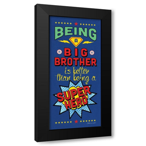 Big Brother Black Modern Wood Framed Art Print with Double Matting by Marrott, Stephanie