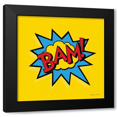 BAM! Black Modern Wood Framed Art Print with Double Matting by Marrott, Stephanie