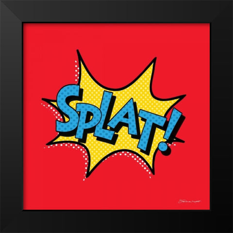 SPLAT! Black Modern Wood Framed Art Print by Marrott, Stephanie