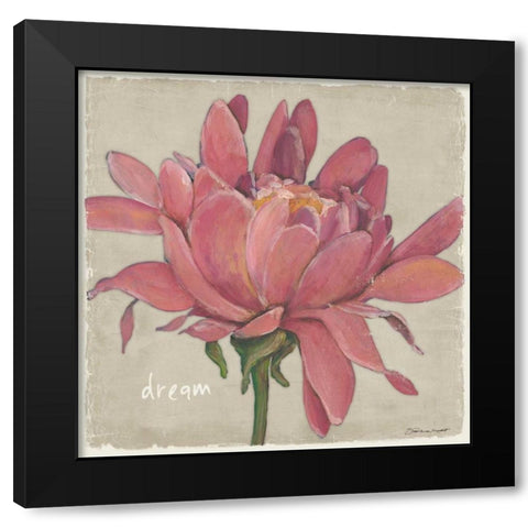 Dream Floral Black Modern Wood Framed Art Print by Marrott, Stephanie
