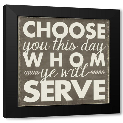 Choose You Black Modern Wood Framed Art Print with Double Matting by Marrott, Stephanie