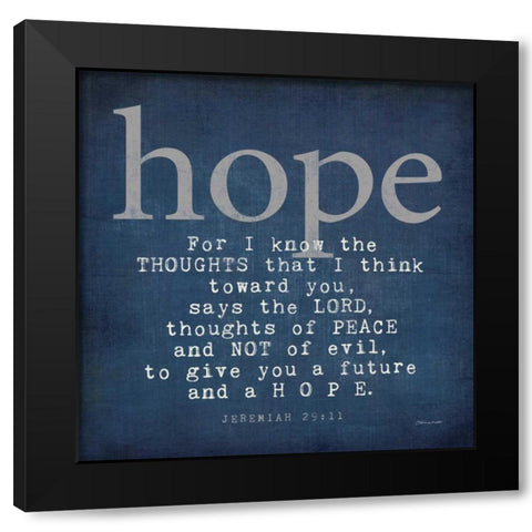 Hope Black Modern Wood Framed Art Print by Marrott, Stephanie