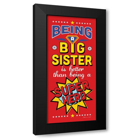 Big Sister Black Modern Wood Framed Art Print by Marrott, Stephanie