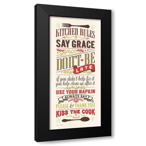 Kitchen Rules Black Modern Wood Framed Art Print with Double Matting by Marrott, Stephanie