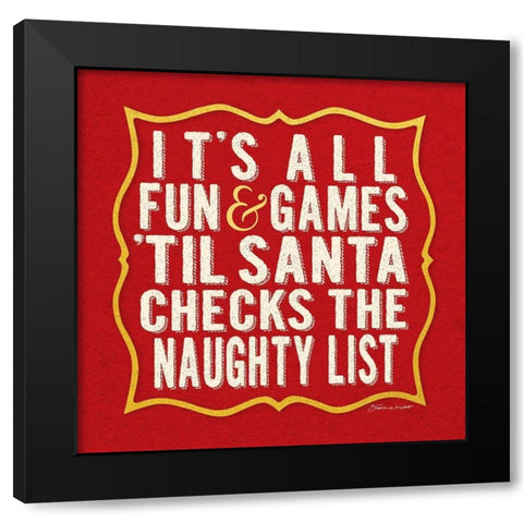 Fun and Games Black Modern Wood Framed Art Print with Double Matting by Marrott, Stephanie