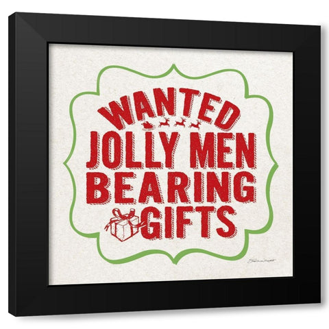 Jolly Men Black Modern Wood Framed Art Print with Double Matting by Marrott, Stephanie