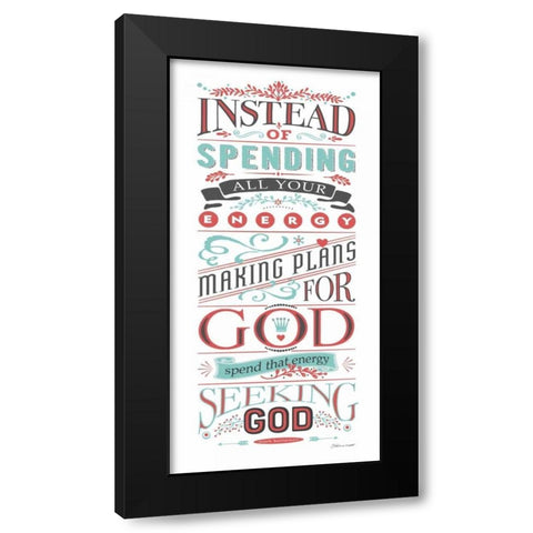 Seeking God Black Modern Wood Framed Art Print with Double Matting by Marrott, Stephanie