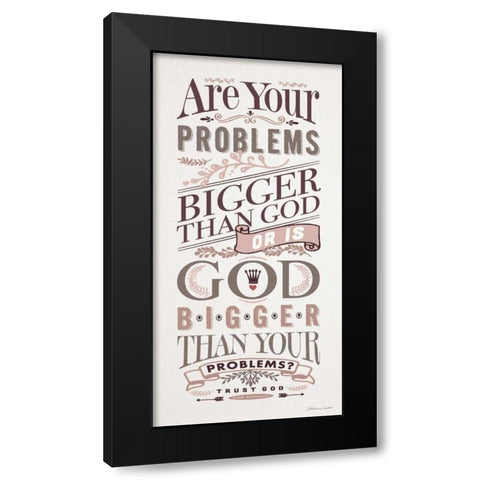 Bigger Than Black Modern Wood Framed Art Print by Marrott, Stephanie