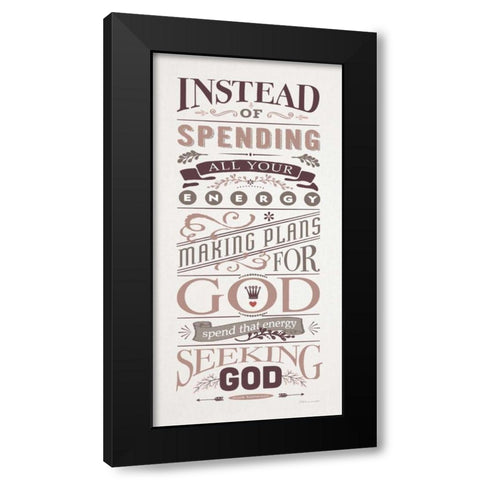 Seeking God Black Modern Wood Framed Art Print with Double Matting by Marrott, Stephanie