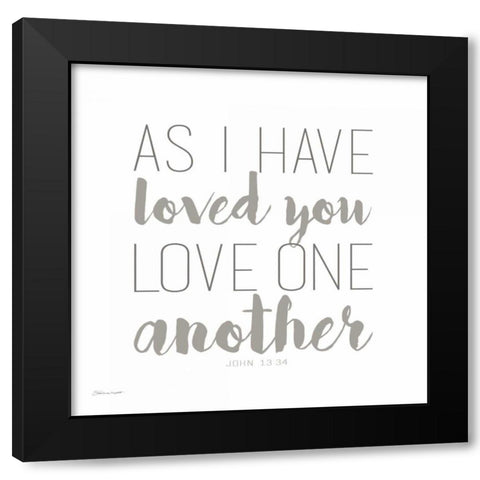 Loved You Black Modern Wood Framed Art Print with Double Matting by Marrott, Stephanie