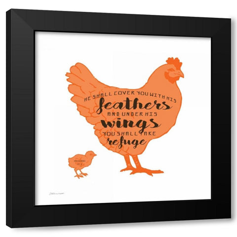 Refuge Black Modern Wood Framed Art Print with Double Matting by Marrott, Stephanie