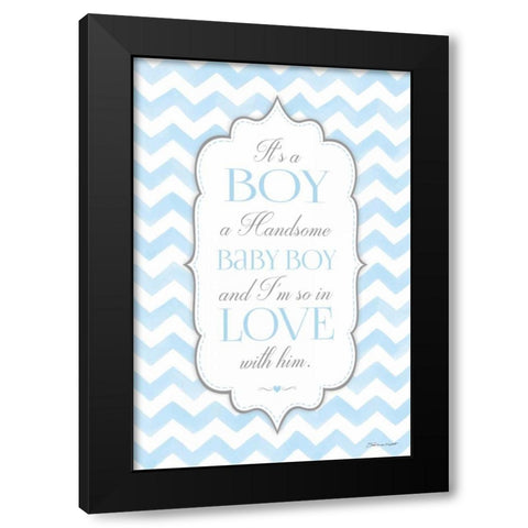 Baby Boy Black Modern Wood Framed Art Print with Double Matting by Marrott, Stephanie