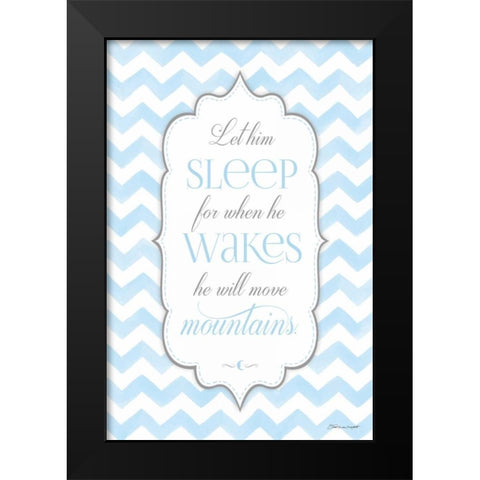 Let Him Sleep Black Modern Wood Framed Art Print by Marrott, Stephanie