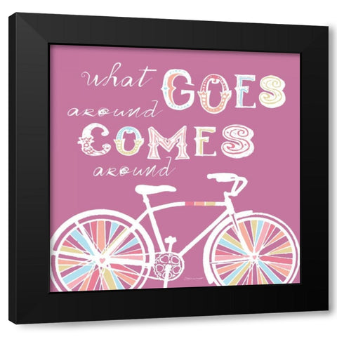 Comes Around Black Modern Wood Framed Art Print with Double Matting by Marrott, Stephanie