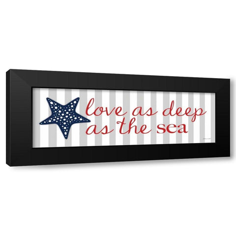 Love As Deep Black Modern Wood Framed Art Print with Double Matting by Marrott, Stephanie