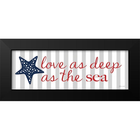 Love As Deep Black Modern Wood Framed Art Print by Marrott, Stephanie