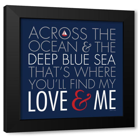 My Love and Me Black Modern Wood Framed Art Print by Marrott, Stephanie