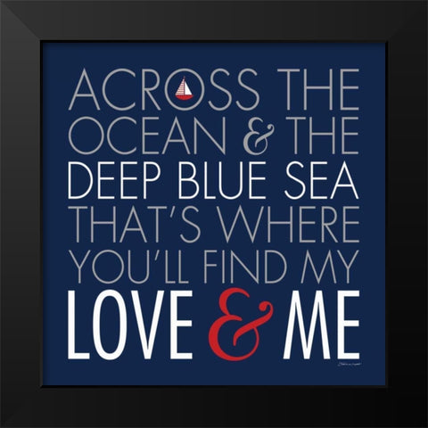 My Love and Me Black Modern Wood Framed Art Print by Marrott, Stephanie